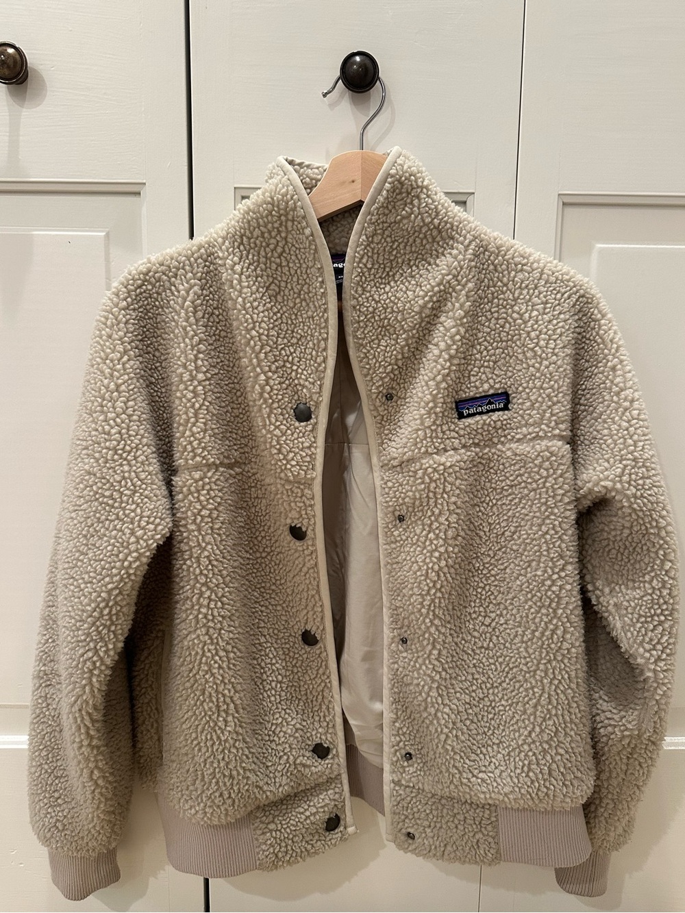 Patagonia teddy fleece bomber coat